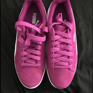 Pink puma sneakers